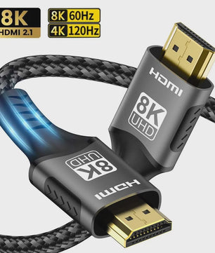 HDMI 2.1 Kabel 8K@60Hz & 4K@120Hz - 48Gbps, eARC, HDR voor PS5, PC, Laptop
