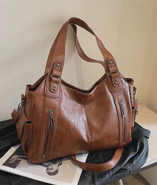 Stijlvolle PU Lederen Schoudertas voor Dames - Zacht & Fashionable