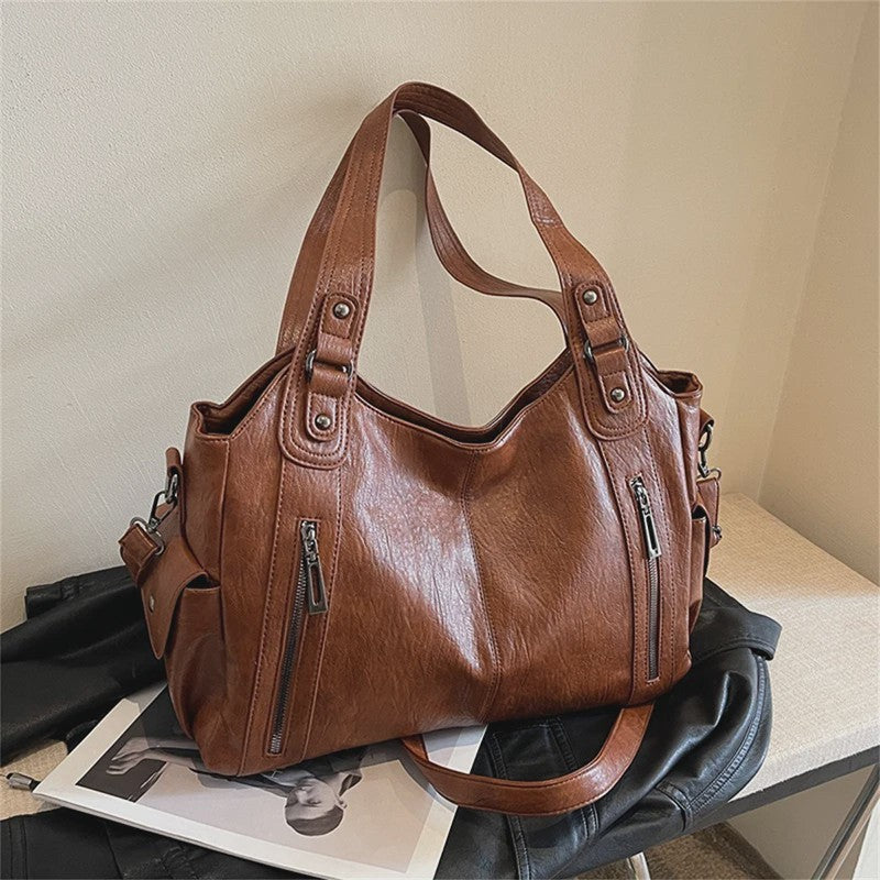 Stijlvolle PU Lederen Schoudertas voor Dames - Zacht & Fashionable