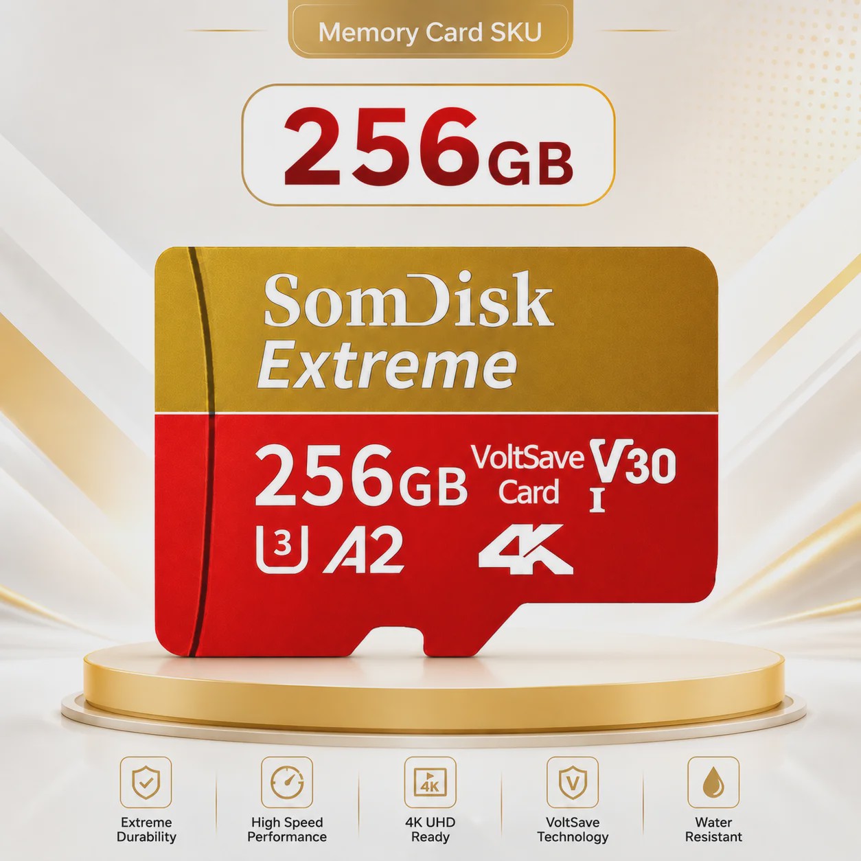 Snelle Micro SDXC Kaart 128GB/256GB/512GB/1TB/2TB - Class 10, U3, A2, 4K Video Ready