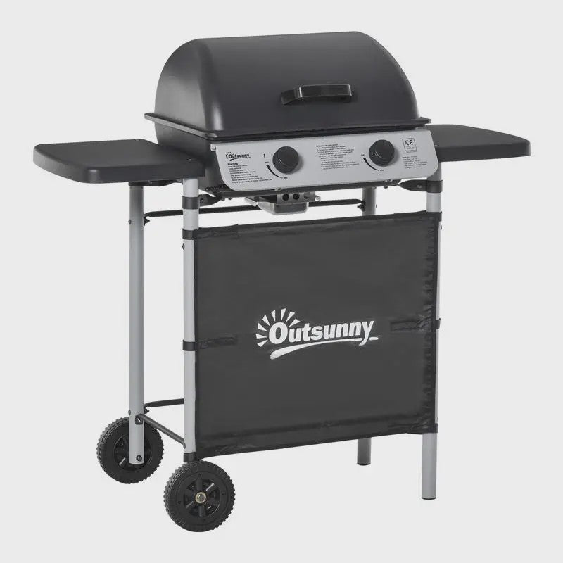 Grote Gasbarbecue met Deksel en Wielen - 5.6kW - 104x49x99cm