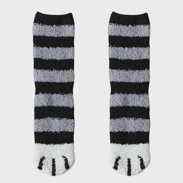 Schattige Dierenpoot Sokken Dames - Kawaii Fleece Sokken voor Thuis & Slapen