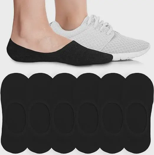 6/8 Paar Invisible Sokken Dames - Ademend Katoen, Antislip & Dunne Sneakersokken