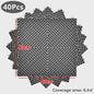 40x40cm Garage Vloertegels - 40 Stuks Set - Interlocking Polypropyleen - Zwart/Rood