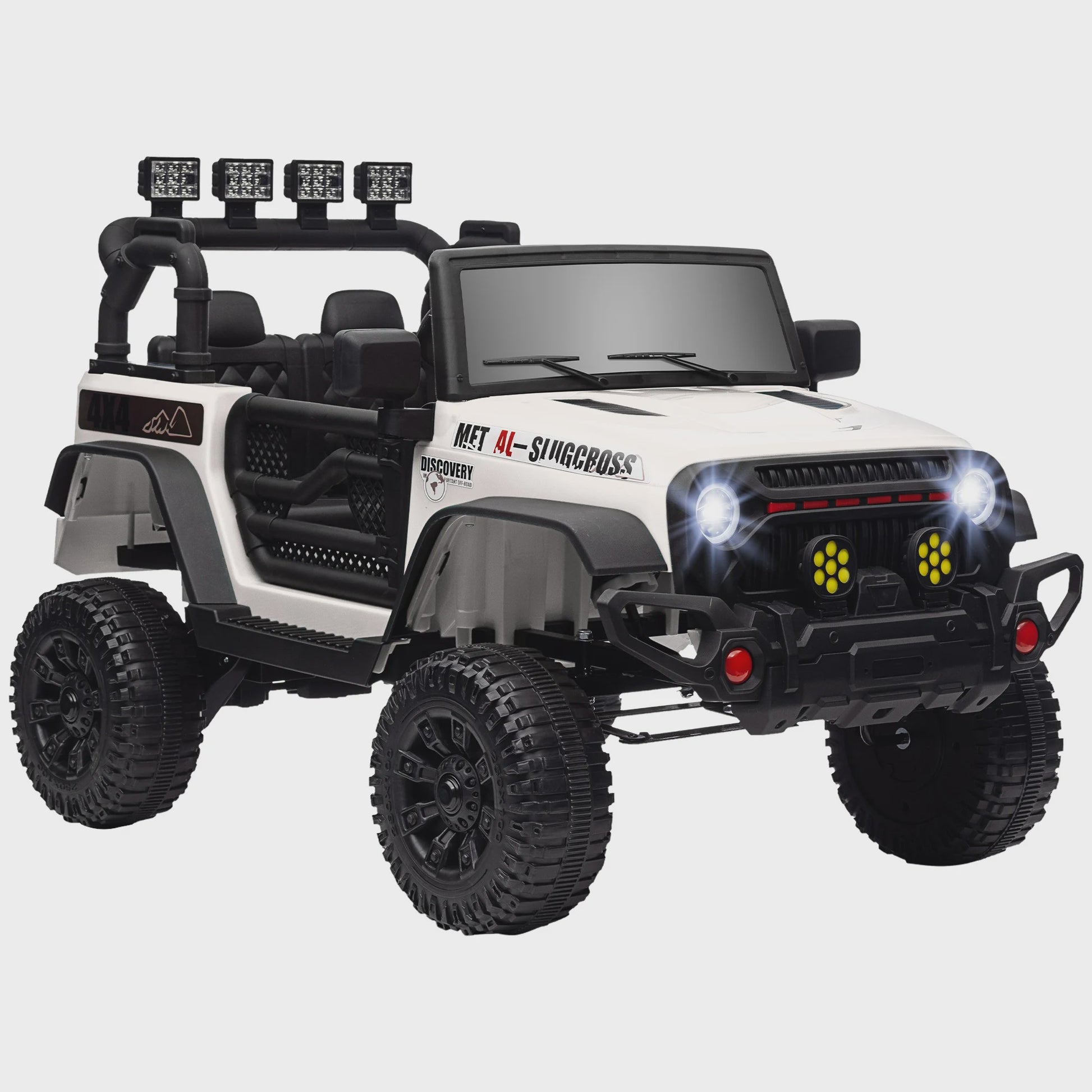 Elektrische Kinderauto 12V met Afstandsbediening, LED Verlichting en Muziek - Vanaf 3 Jaar