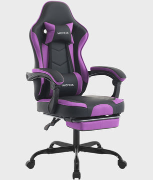 Ergonomische Gaming Stoel met Voetensteun & Lendekussen - Verstelbaar