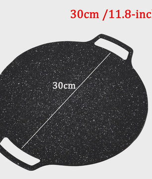 KOSUN Grillpan Rond Non-stick Maifan Steen - Indoor/Outdoor BBQ, Gas & Inductie