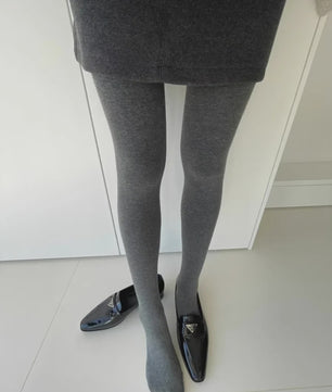 Dames Panty Hoge Taille Elastische Druk Tights - Autumn Gray - Body Shaping Leggings