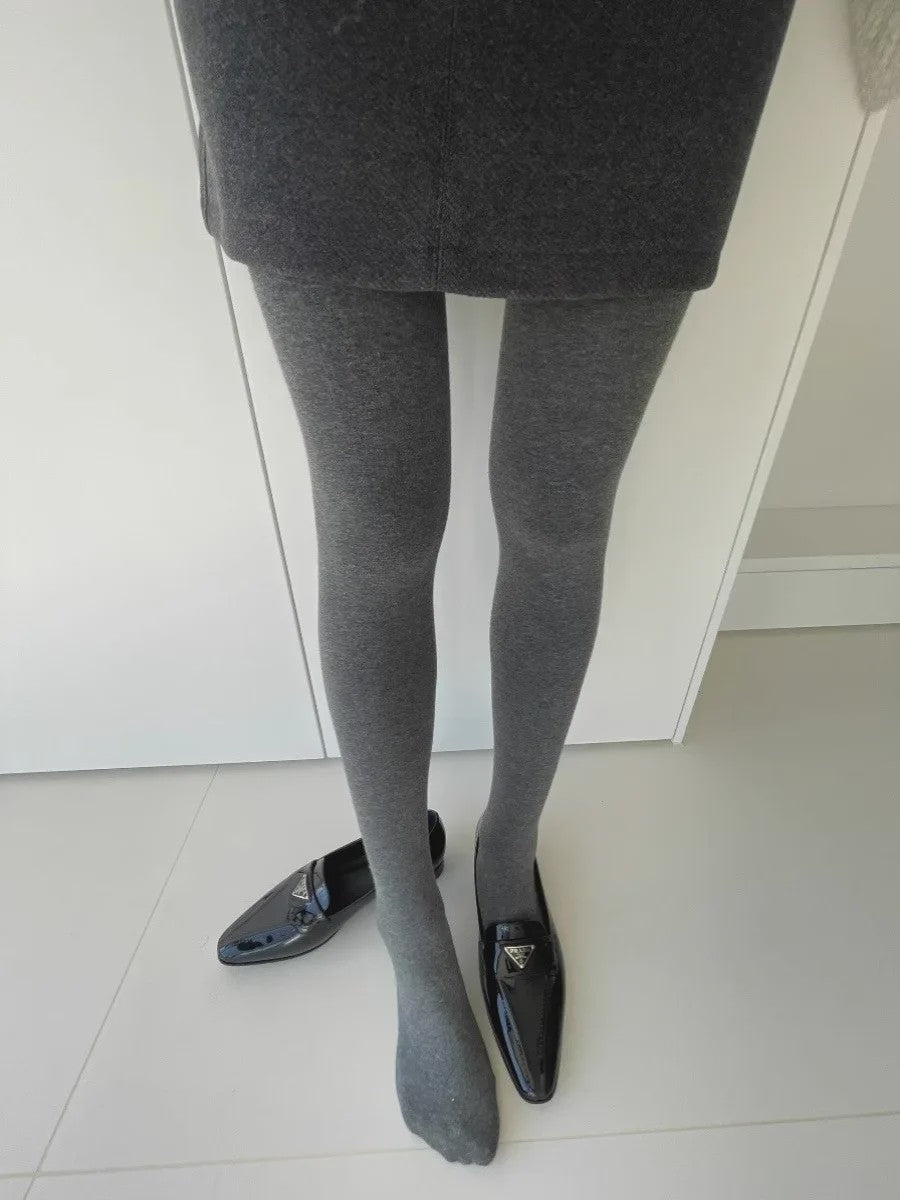 Dames Panty Hoge Taille Elastische Druk Tights - Autumn Gray - Body Shaping Leggings