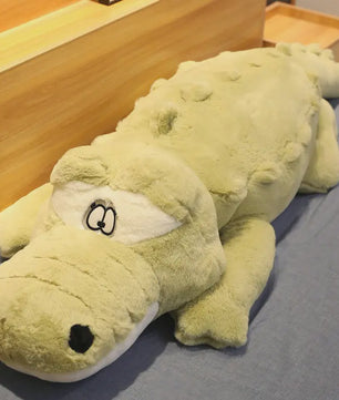 Levensgrote Pluche Alligator Knuffel - Zacht Krokodil Kussen 60-150cm