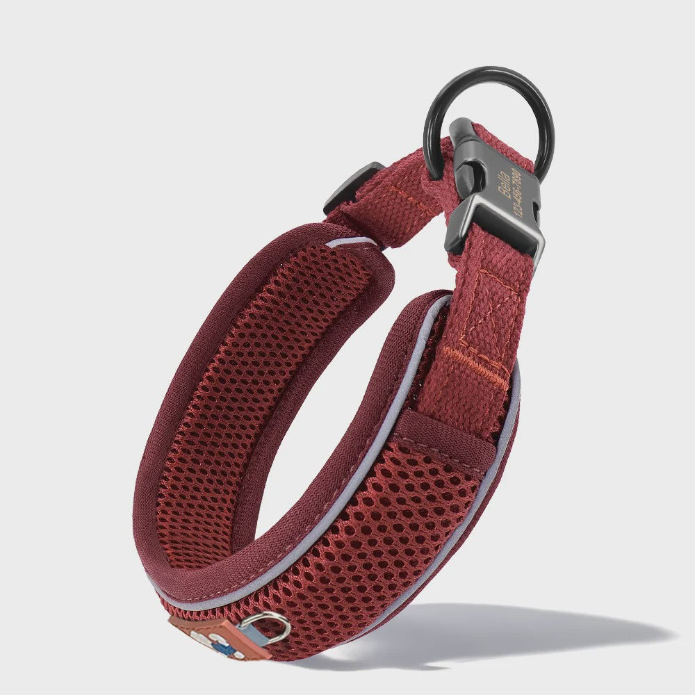 Gepersonaliseerde Hondenhalsband - Ademend Mesh, Reflecterend & Duurzaam