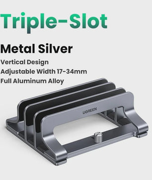 UGREEN Verticale Laptop Standaard - Aluminium, Verstelbaar voor MacBook, Laptops, Tablets & Telefoons
