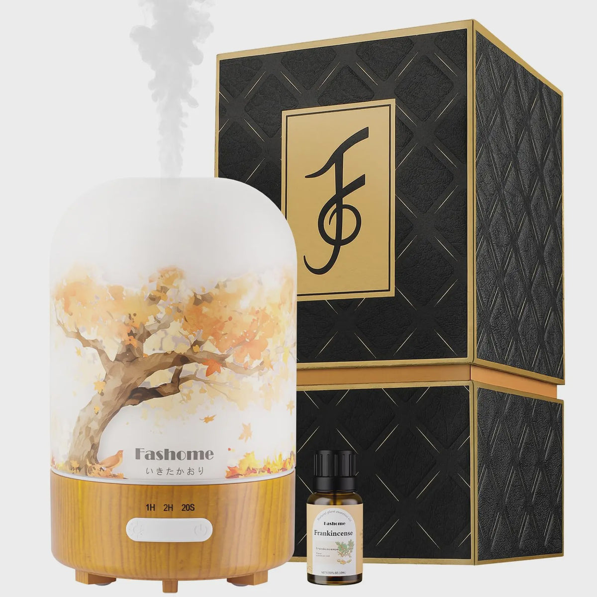 Luxe Glazen Aroma Diffuser met Nachtlampje - 100ml Ultrasone Luchtbevochtiger