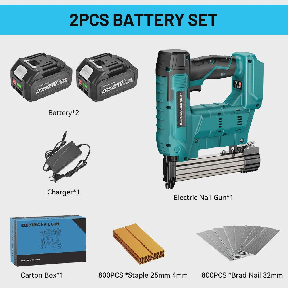 YEARTOP 2-in-1 Accu Tack- en Nagelpistool - Brushless Motor, Krachtig, Makita 18V Compatibel