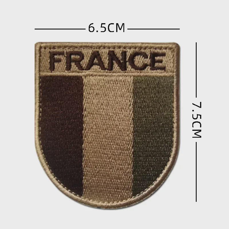 Franse Vlag Patches met Klittenband - Geborduurd Embleem