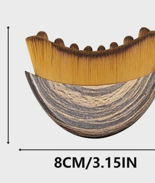 Gezichtsborstel & Houten Meridian Massage Kam: Lymfatische Drainage & Kaaklijn Sculpting