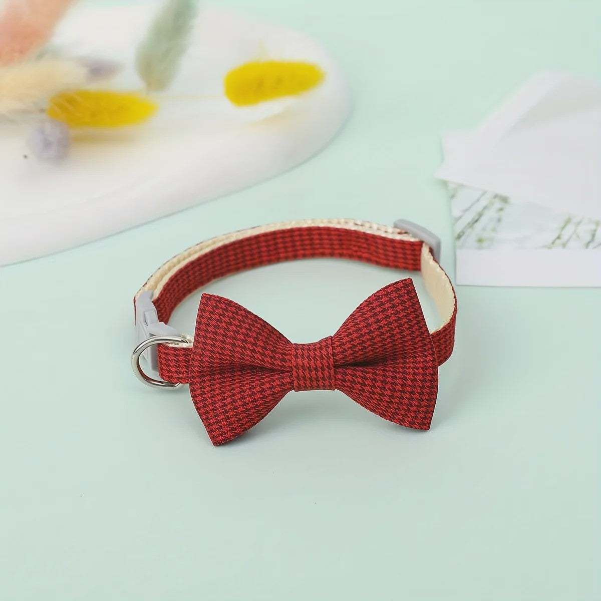 Verstelbare Katoenen Honden- en Kattenband met Strikje - Perfect voor Feestelijke Gelegenheden en Dagelijks Gebruik