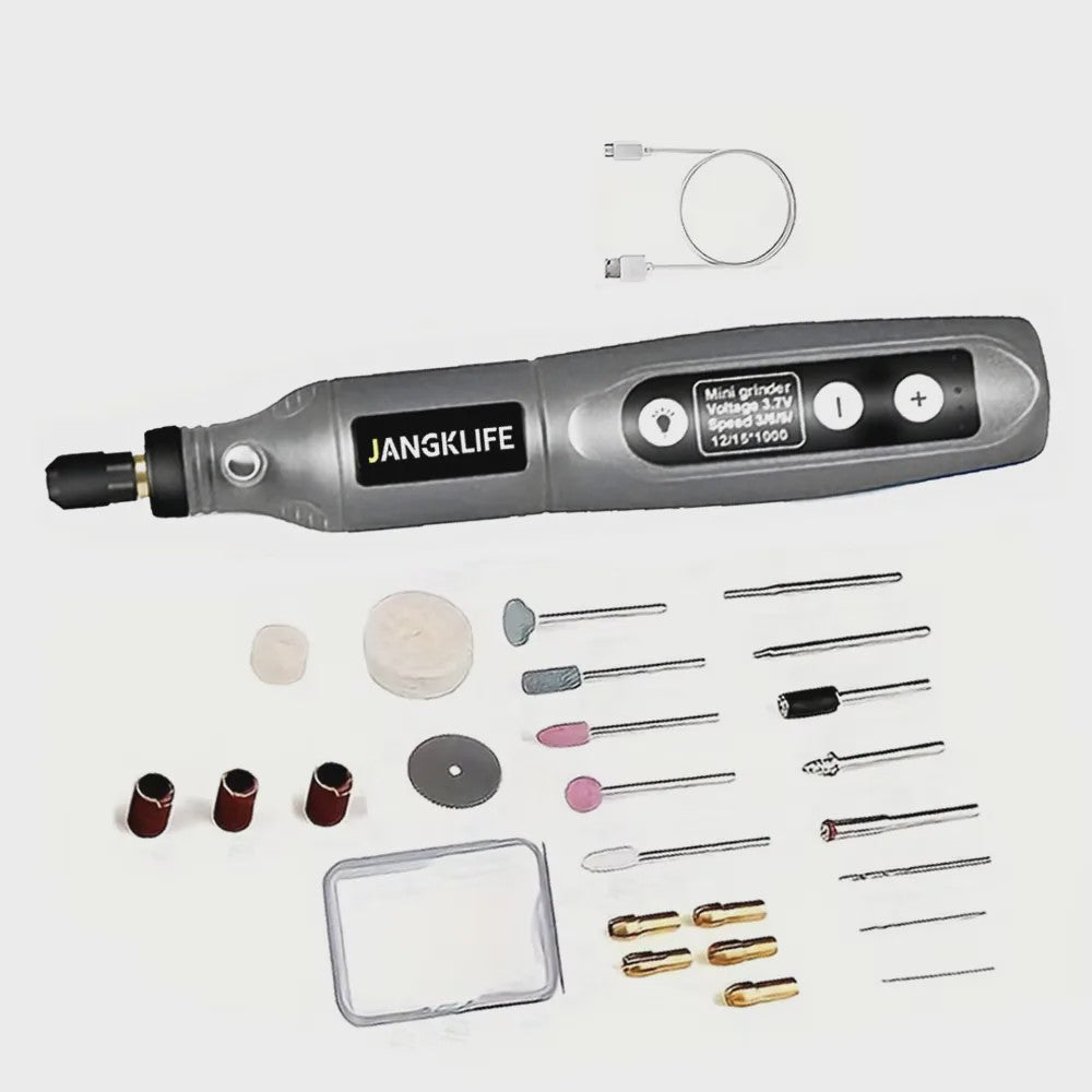 Draadloze Mini Rotary Tool Kit met USB - Graveren, Boren & Polijsten