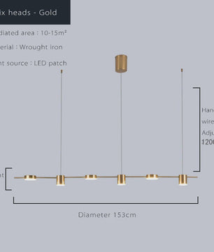 Moderne LED Plafond Hanglamp voor Woonkamer, Eetkamer & Keuken - Dimbare Verlichting
