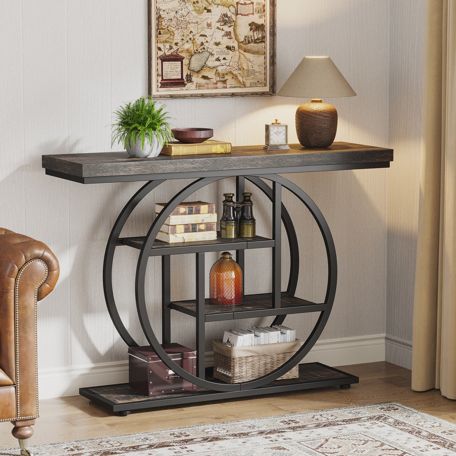 Industriële Console Tafel met 4 Niveaus - 105 cm - Entree Tafel & Bankje