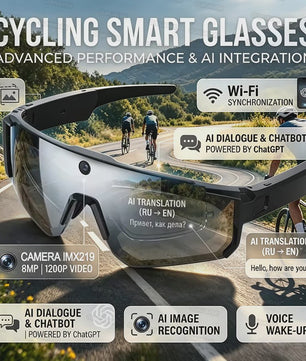 AI Smart Bril met Camera & Bluetooth Audio - 1080P Video, Vertaalfunctie