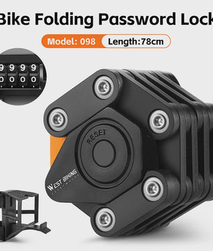 WEST BIKING Fiets Vouwslot met 4 Cijfers Code - Anti-diefstal & Draagbaar