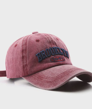 Retro Brooklyn Baseball Cap - Katoen, Verstelbaar, Unisex