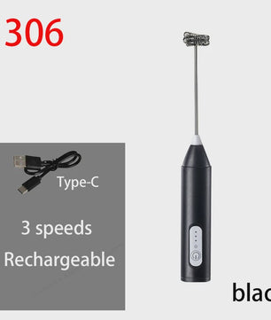 Draadloze Elektrische Melkopschuimer & Eierklopper met Type-C Opladen - 3 Snelheden