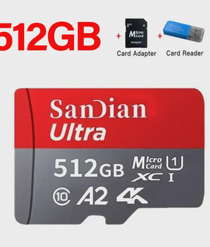256GB Micro SDXC Kaart V30 4K Ultra HD - Hoge Snelheid Flash Geheugenkaart