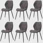 Set van 2, 4 of 6 Eetkamerstoelen - Gestoffeerd, Gewatteerd Linnenlook Stof, Metalen Poten