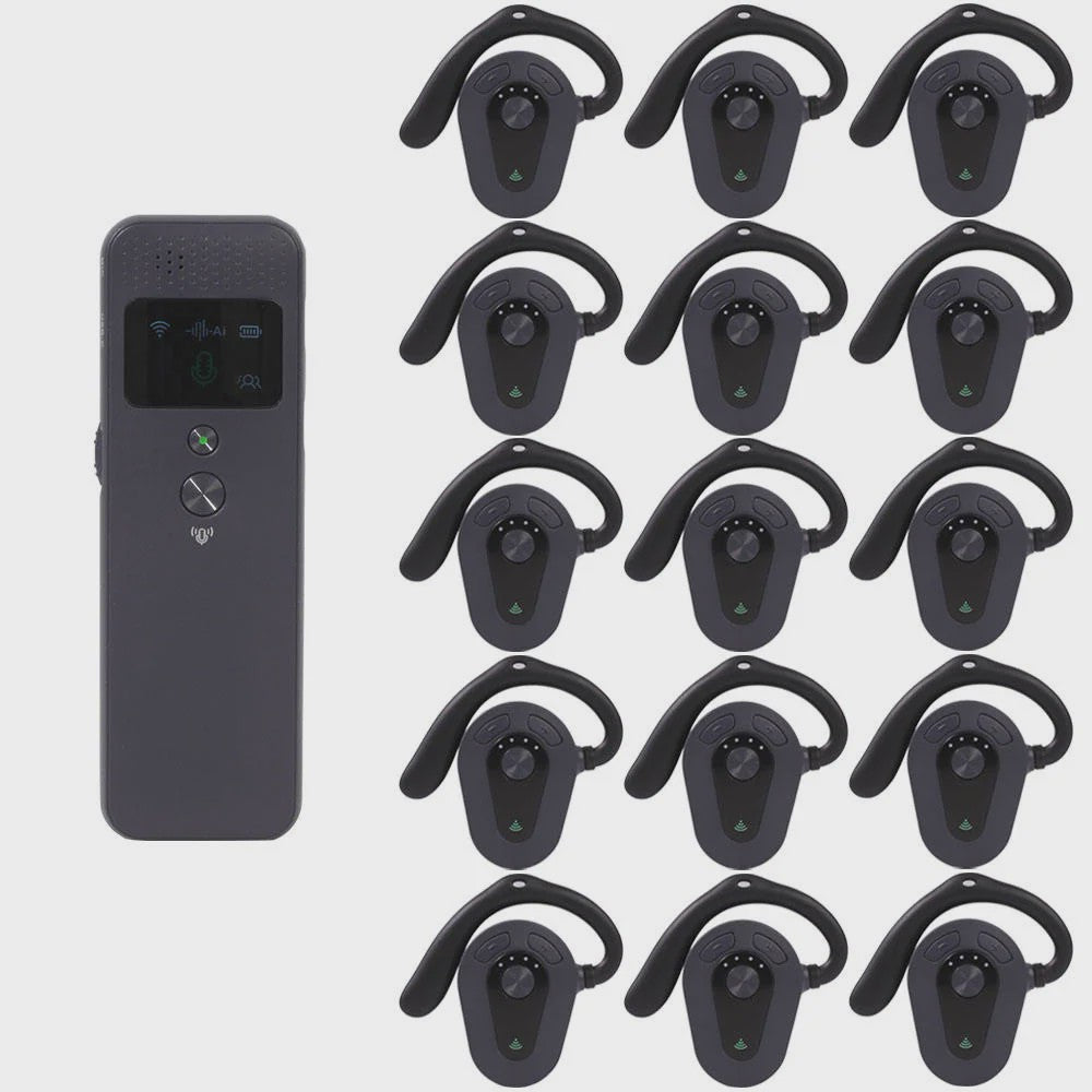 Professioneel 2.4GHz Draadloos Tour Guide Systeem met Groene Laser Pointer en Audio Headset