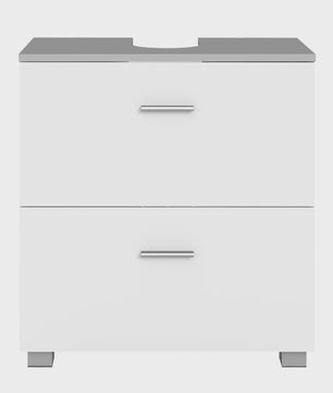 Witte Onderbouw Wastafelkast met 2 Lades - 60x30x63.8 cm
