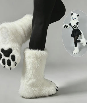 Pluche Poot Laarsjes - Cosplay & Fursuit Kattenpoot Schoenen