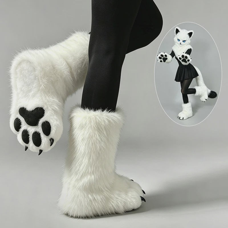 Pluche Poot Laarsjes - Cosplay & Fursuit Kattenpoot Schoenen