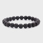 Elastische Charm Armband met Natuursteen Kralen: Lavasteen & Tijgeroog (6/8/10mm) - Voor Dames en Heren