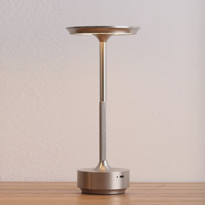 Draadloze Sfeerverlichting Tafellamp - Aluminium LED, Dimbaar & Oplaadbaar