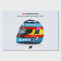 Iconische F1 Racer Helm Poster - Ayrton Senna Formule 1 Muurdecoratie
