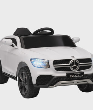Elektrische Kinderauto 12V met Afstandsbediening, LED, Muziek & 3 Snelheden - Wit