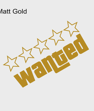 Wanted Vinyl Sticker Set - GTA Stijl Decals voor Auto, Motor & Laptop