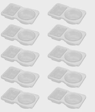 Draagbare Dubbel Compartiment Container met Deksel - Ideaal voor Snacks en Kruiden op Picknick