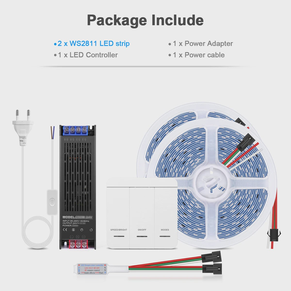Smart WS2811 LED Strip Verlichting - 5M/10M Kit met Water Effect en Instelbare Snelheid