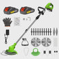 Krachtige 21V Accu Grastrimmer 15000RPM - Inklapbaar, met 5 Bladen & Makita 18V Batterij Compatibel - Snoerloze Bosmaaier & Onkruidtrimmer