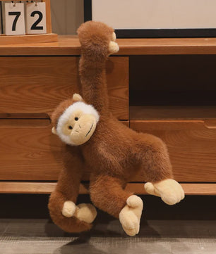 Pluche Aap Knuffel met Lange Armen - Levensecht, Zacht & Decoratief (25-40cm)