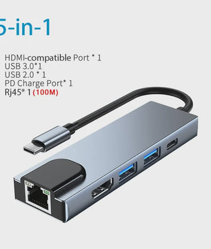 Universele USB-C Hub Docking Station met Thunderbolt 3, 4K HDMI & PD Opladen