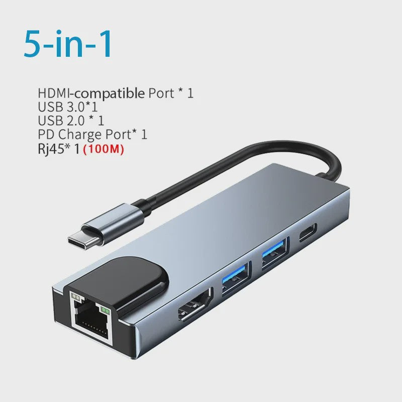 Universele USB-C Hub Docking Station met Thunderbolt 3, 4K HDMI & PD Opladen
