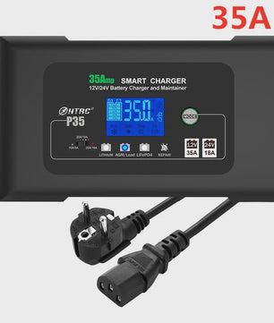 HTRC Slimme Acculader 12V/24V - Automatisch Laden & Reparatie voor Auto, Motor, LiFePO4, AGM