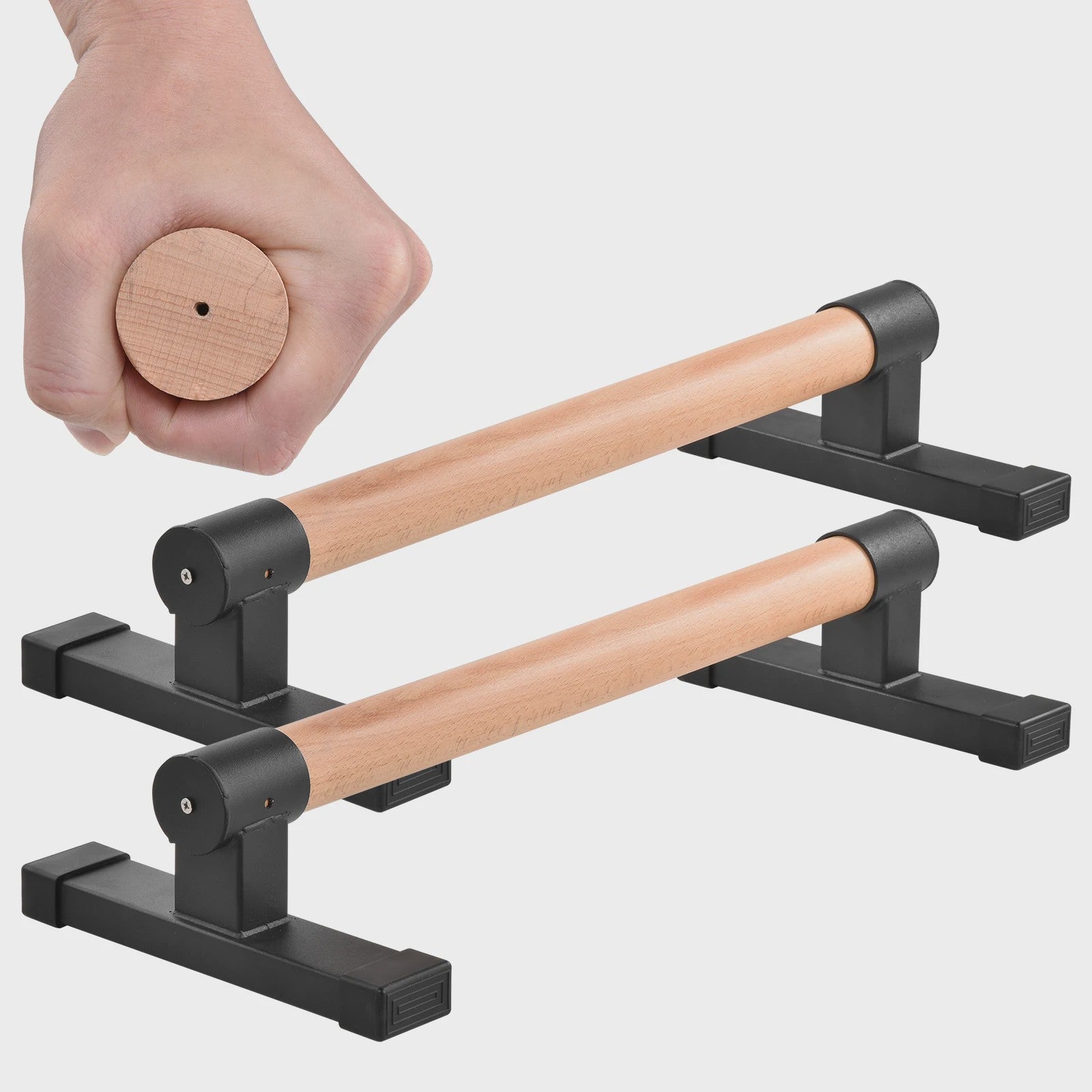 Houten Parallettes Push-Up Bars - Ergonomische Calisthenics Bars voor Krachttraining
