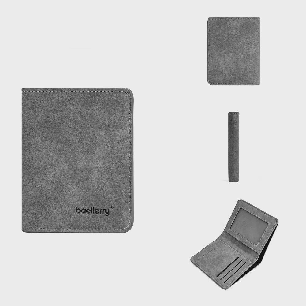 Baellerry Heren Portemonnee - Minimalistisch PU Leer Front Pocket Portemonnee