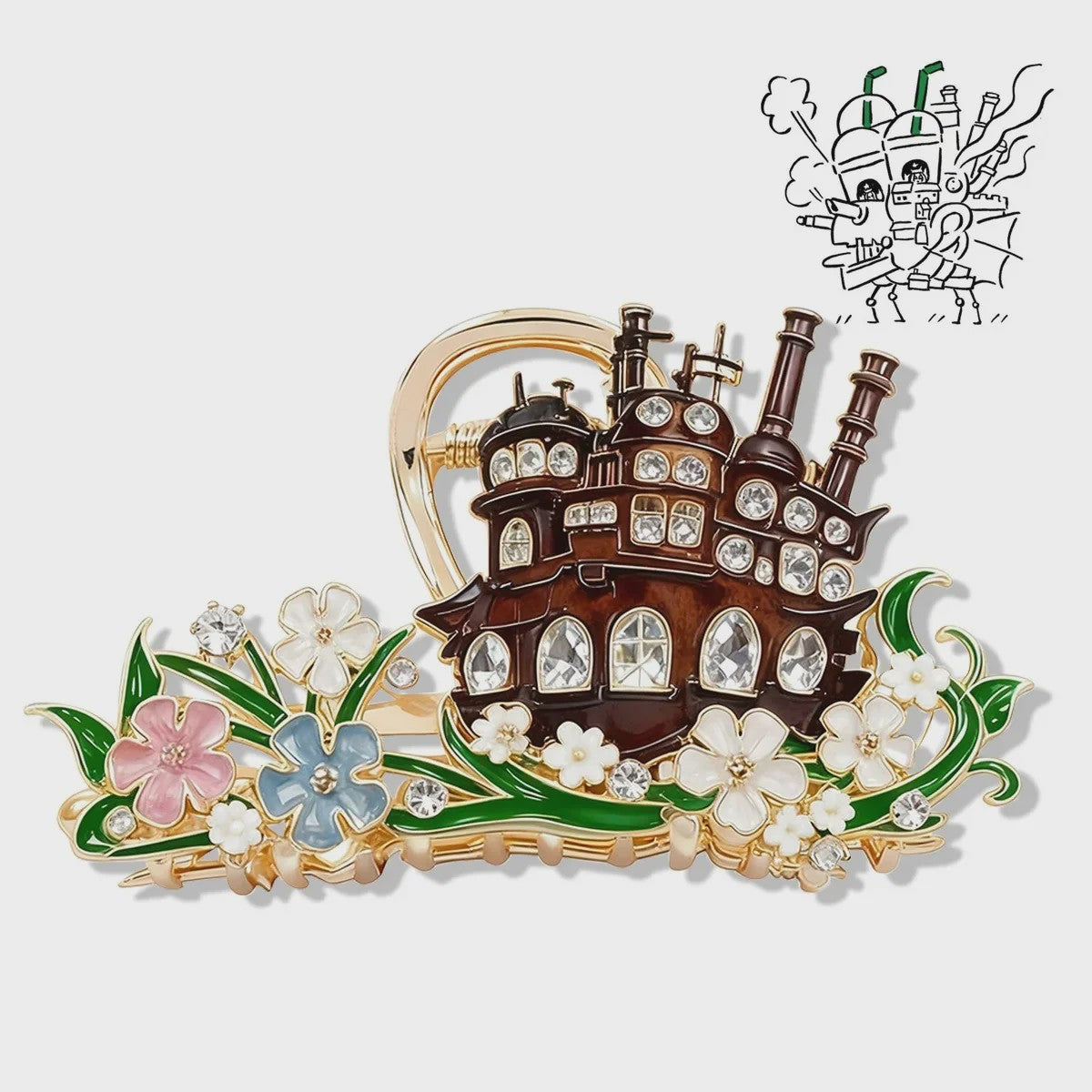 Unieke Haarclip Klauw met Schattige Cartoon & Draak Designs - Grote Formaat
