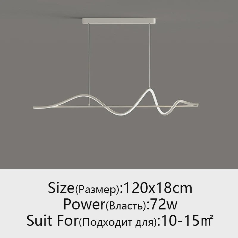 Moderne LED Hanglamp - Stijlvol Wit/Zwart Design voor Eetkamer, Keuken of Kantoor